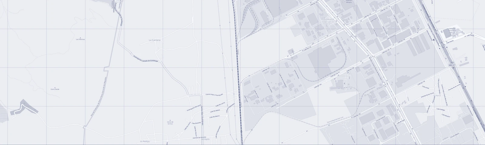 Mapa de la Zona Industrial de San Luis Potosí con la ubicación de Pocket Park sobre Eje 132